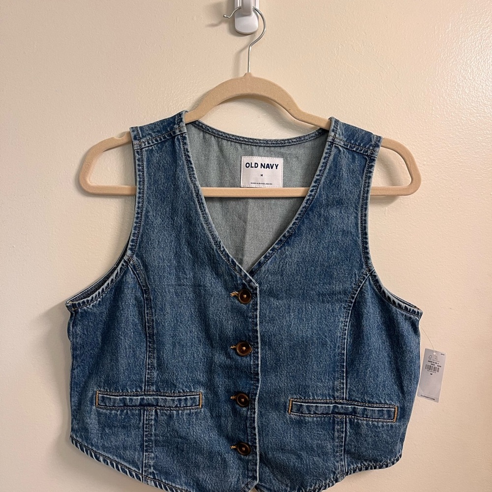 Old Navy Blue Denim Vest